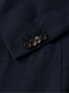 Incotex - Unstructured Cotton and Cashmere-Blend Twill Blazer - Blue
