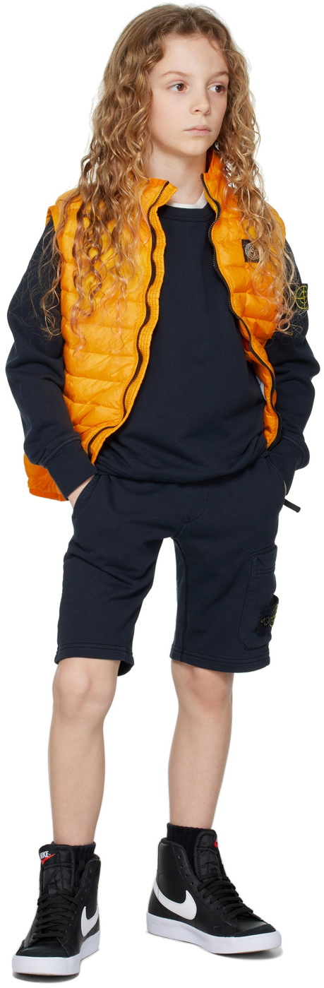 Stone Island Junior Kids Yellow Quilted Down Vest