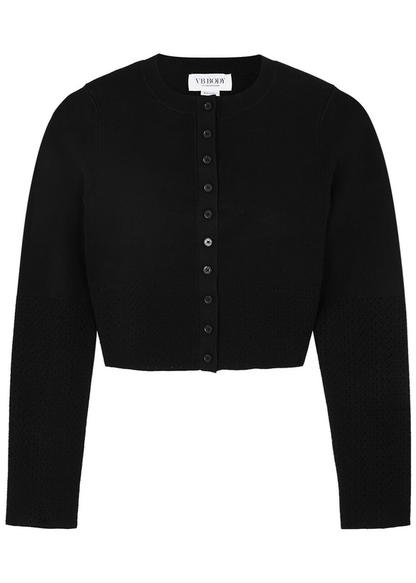 Photo: Victoria Beckham VB Body Black Stretch-knit Cardigan