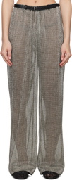 Nanushka Silver & Black Maglie Trousers.