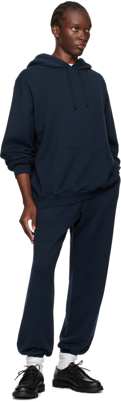 The Elder Statesman Navy Daily Sweatpants