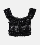 Anna Kosturova Cotton crochet crop top