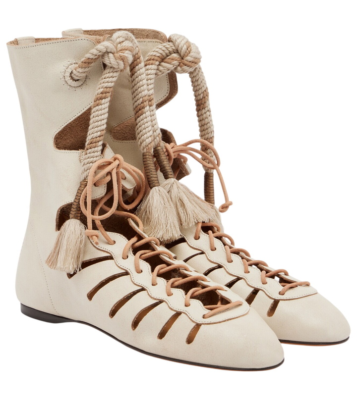 Photo: Isabel Marant Liade leather lace-up ankle boots