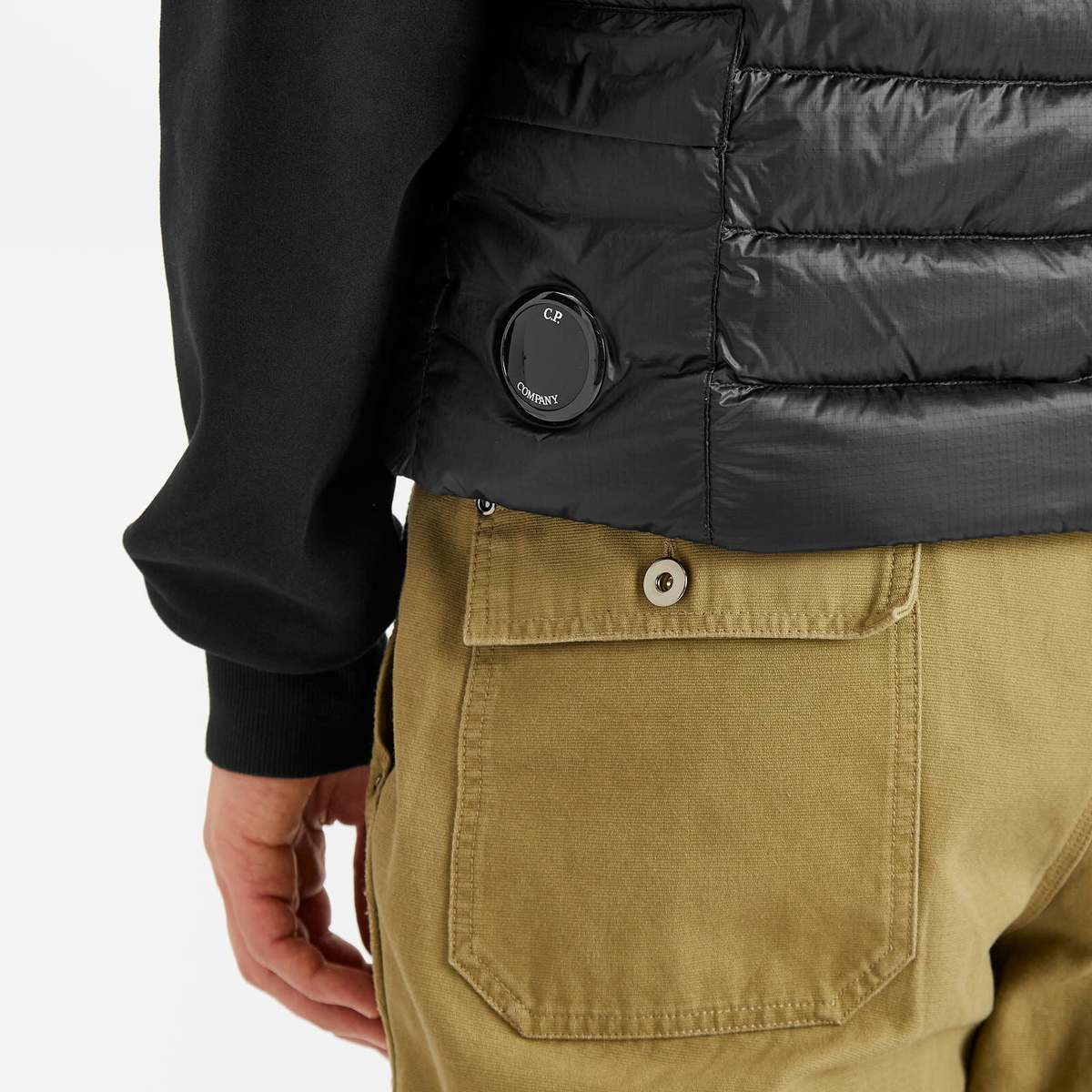 C.P. Company Men's D.D. Shell Lens Down Vest in Black