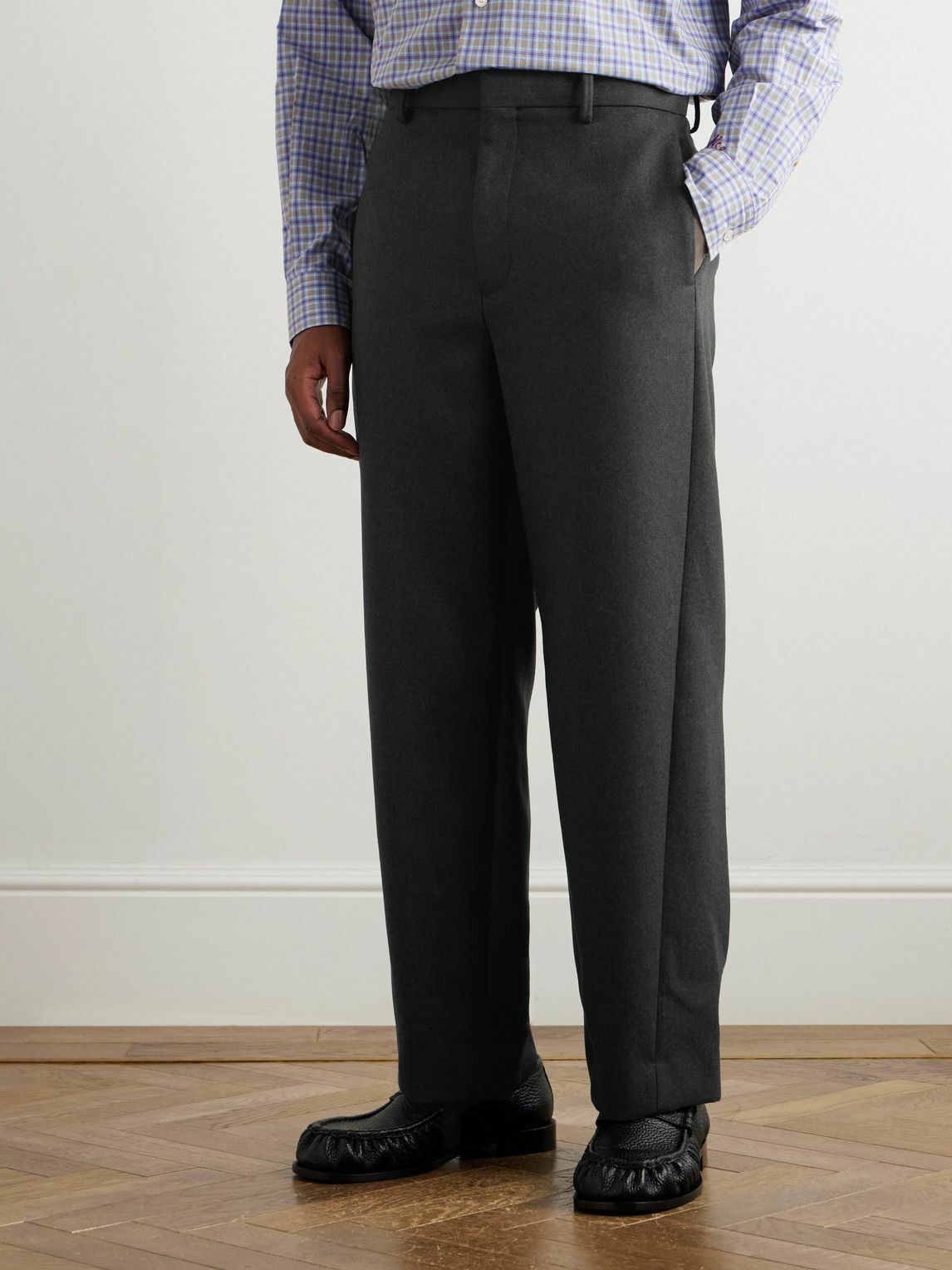 スーツ ULTERIOR WOOL LIGHT MELTON WIDE PANTS Yellow Light Melton Trousers by AURALEE on Sale