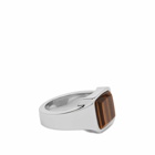 Serge DeNimes Men's Cushion Ring in Tigers Eye