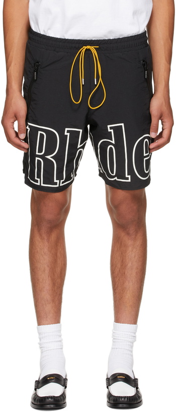 Photo: Rhude Black Logo Short