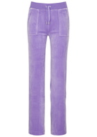 Juicy Couture Del Ray Logo Velour Sweatpants Violet