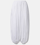Alaïa Striped cotton poplin balloon pants