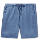 Loro Piana - Slim-Fit Linen Drawstring Shorts - Blue