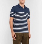 J.Crew - Striped Stretch-Cotton Piqué Polo Shirt - Blue