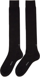 Ermenegildo Zegna Two-Pack Black Techmerino Knee Socks