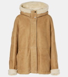 Brunello Cucinelli Shearling-lined leather jacket