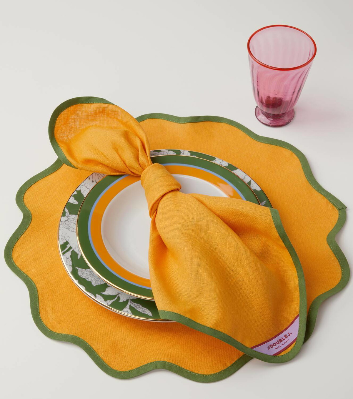 La DoubleJ Rainbow Zafferano Large set of 2 napkins