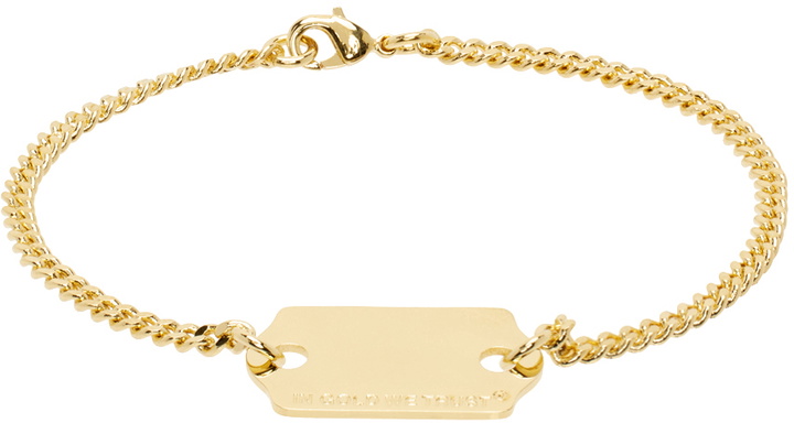 Photo: IN GOLD WE TRUST PARIS SSENSE Exclusive Gold Price Tag Bracelet