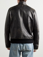 The Row - Edrice Distressed Leather Jacket - Black