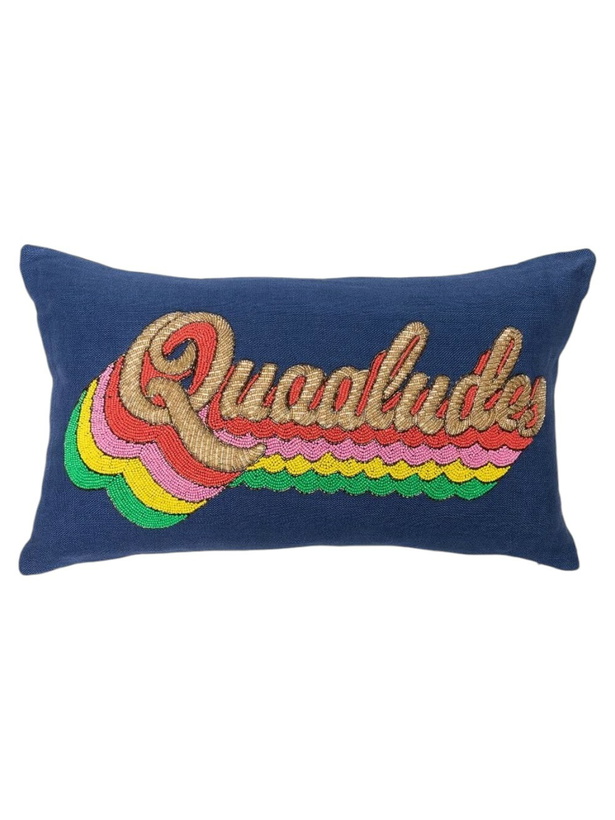 Photo: Jonathan Adler Blue Quaaludes Beaded Rectangular Cushion