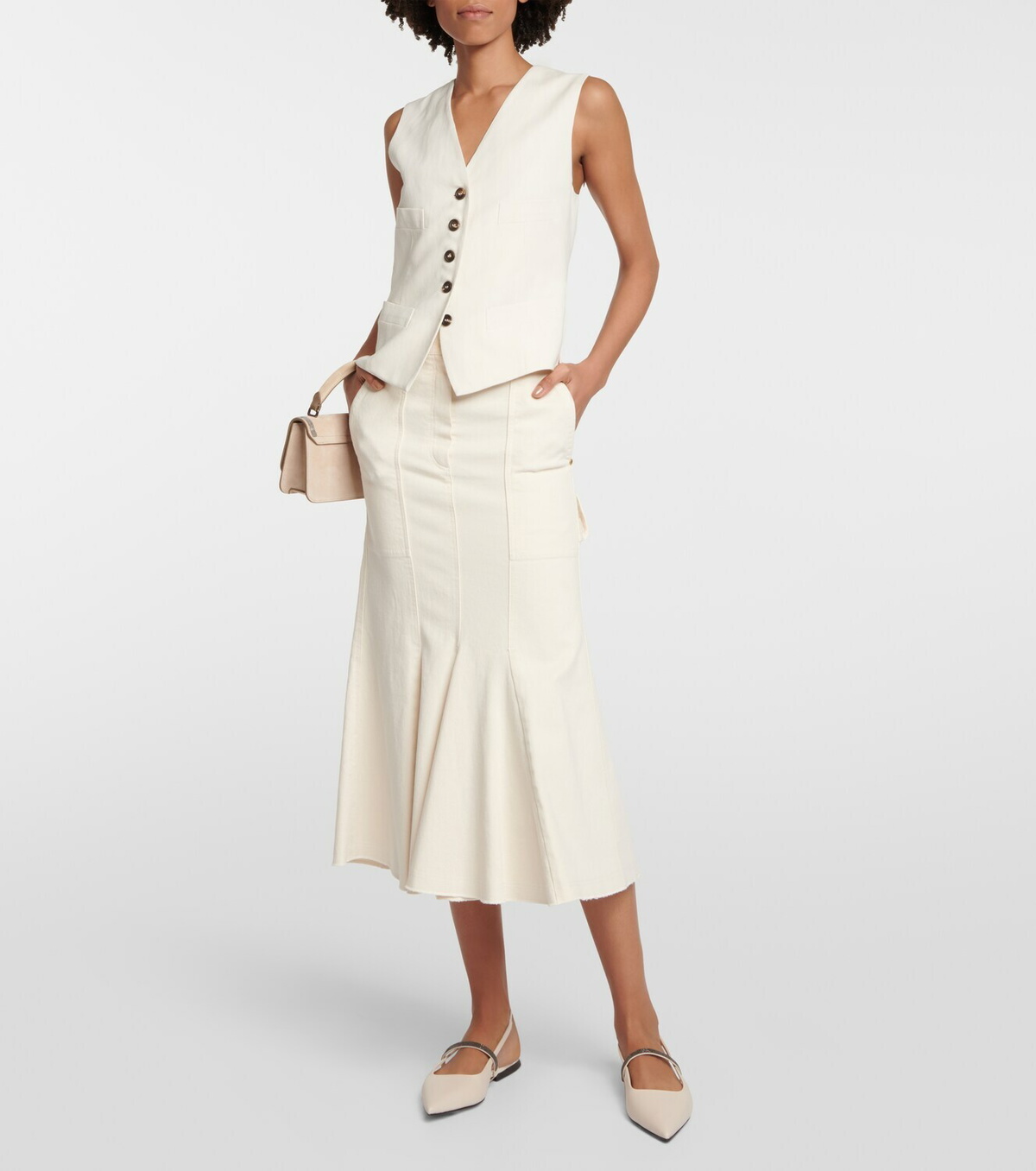 バレエシューズ Brunello Cucinelli Ballerina BRUNELLO CUCINELLI Bead-embellished suede ballet flats | NET