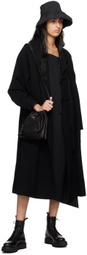 Y's Black Asymmetric Midi Dress