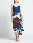 Manila Grace Womens Midi skirt in Brown