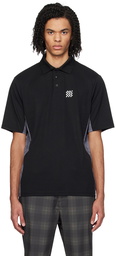 Manors Golf Black & Gray Course Polo