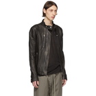 Rick Owens Black Leather IES Jacket