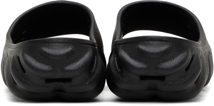 womens black croc slides