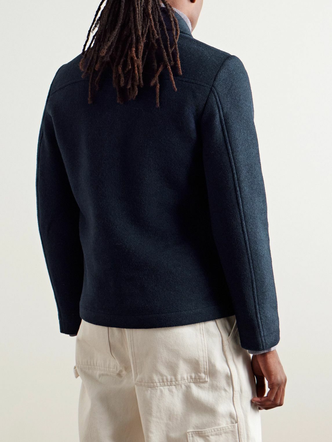 NN07 - Gael 8267 Brushed Wool-Blend Jacket - Blue NN07