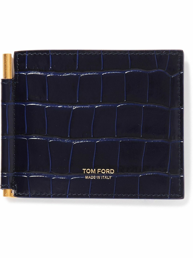 Photo: TOM FORD - Croc-Effect Leather Billfold Wallet with Money Clip