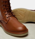 Max Mara Urbancombat leather combat boots