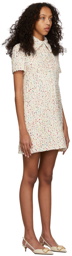 Valentino Off-White Tweed Speckled Short Dress