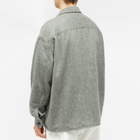s.k manor hill Men's Park Overshirt in Grey Wool