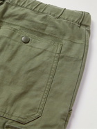 Beams Plus - Tapered Cotton-Blend Drawstring Cargo Trousers - Green