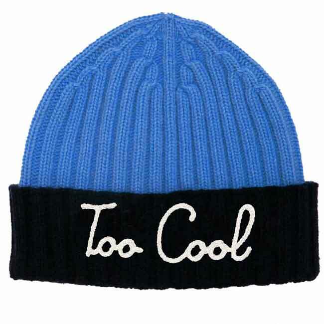 MC2 Saint Barth Blended Cashmere Hat With Too Cool Embroidery