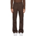 Phlemuns Brown Mid-Flare Trousers