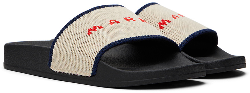 Marni Kids Beige Logo Sandals