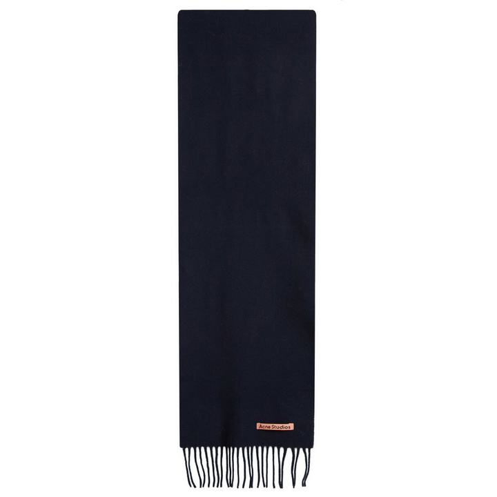 Photo: Acne Studios Canada Skinny New Scarf in Navy Blue 