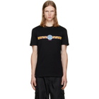 Versace Black Printed Cotton Jersey Slim T-shirt