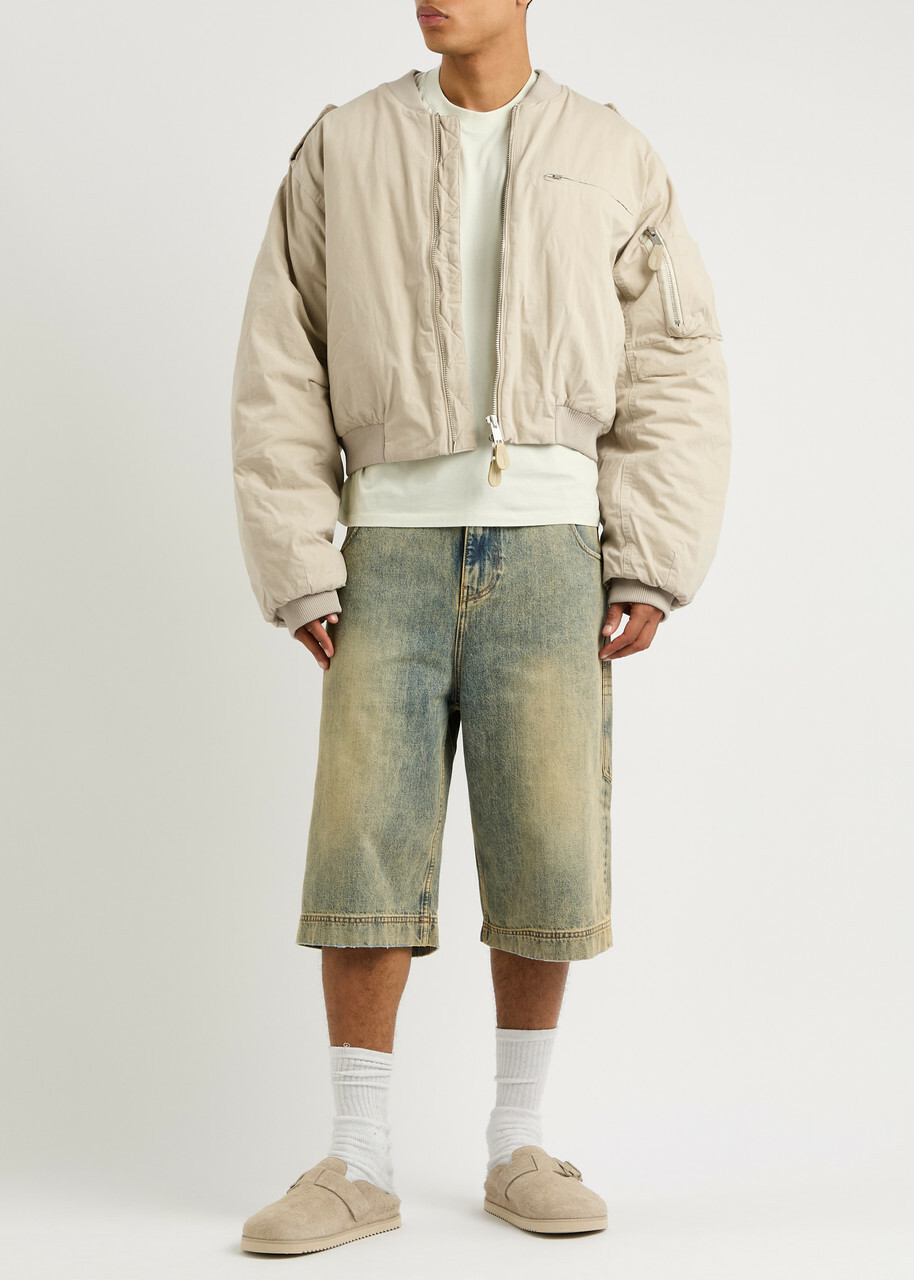 Entire Studios A-4 Cotton Bomber Jacket White Entire Studios