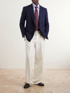 TOM FORD - Atticus Double-Breasted Wool and Mohair-Blend Blazer - Blue