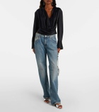 Blumarine Logo straight jeans