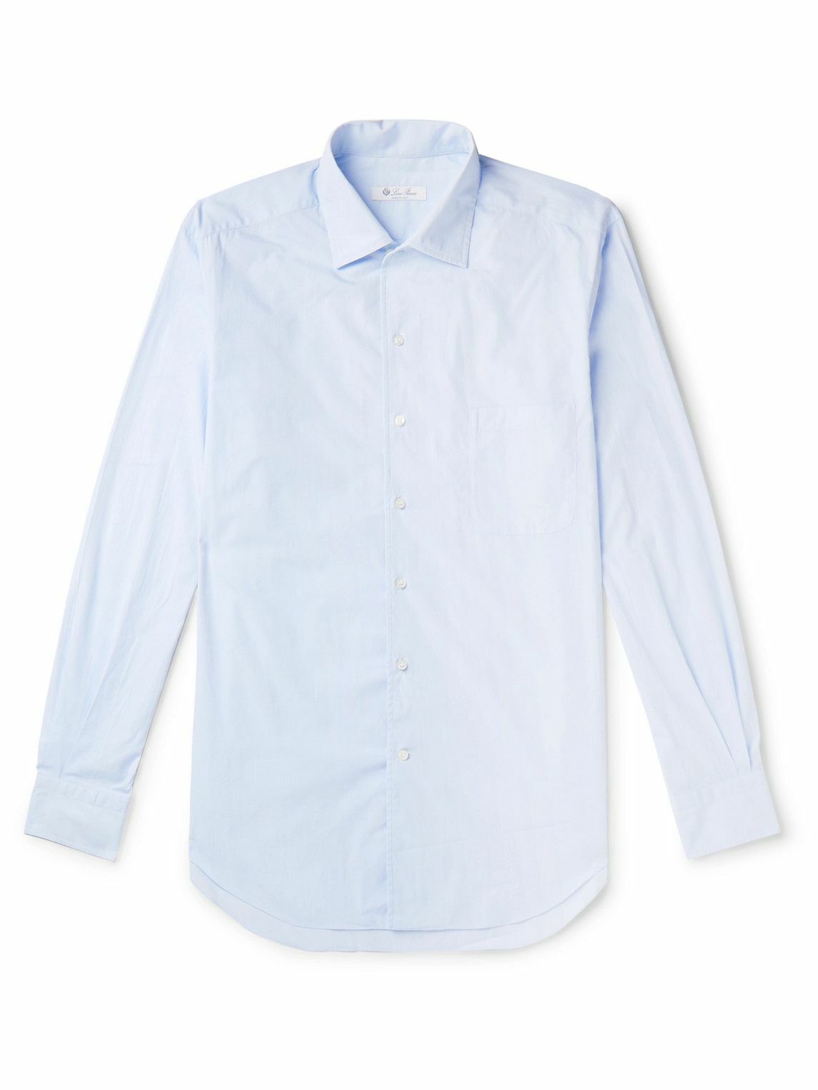 Loro Piana - Andre Cotton-Poplin Shirt - Blue Loro Piana