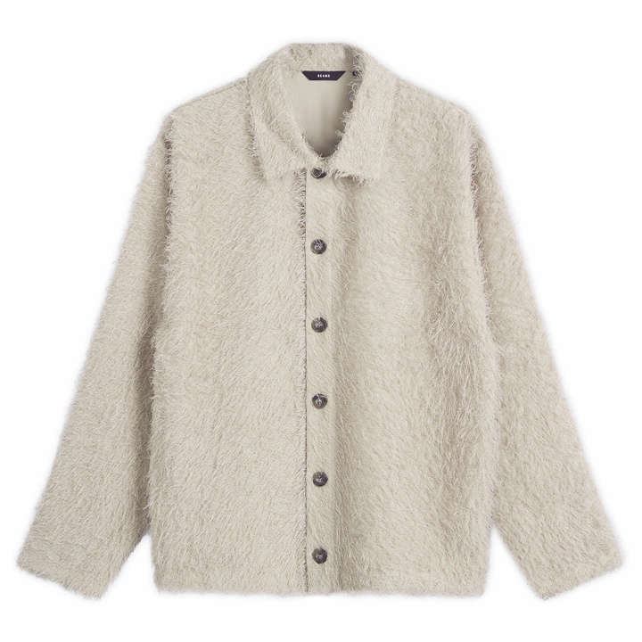 Photo: BEAMS Men's Fringe Overshirt in Taupe