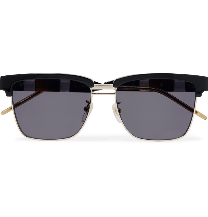 Photo: Gucci - D-Frame Tortoiseshell Acetate and Gold-Tone Sunglasses - Gold