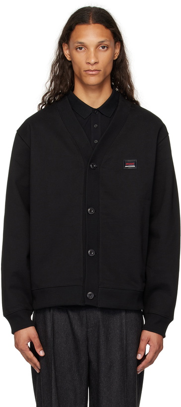 Photo: Hugo Black Logo Plaque Cardigan