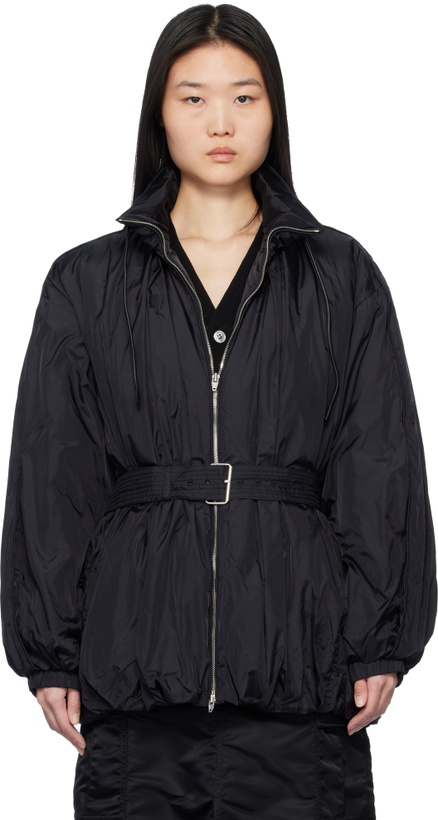 Photo: Juun.J Black Padded Windbreaker Jacket