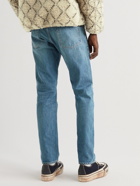 KAPITAL - Monkey Cisco Straight-Leg Embroidered Patchwork Jeans - Blue