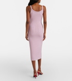 Versace Medusa ribbed-knit midi dress