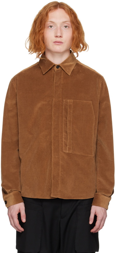 Photo: ZEGNA Brown Button Up Shirt