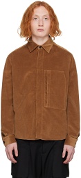 ZEGNA Brown Button Up Shirt